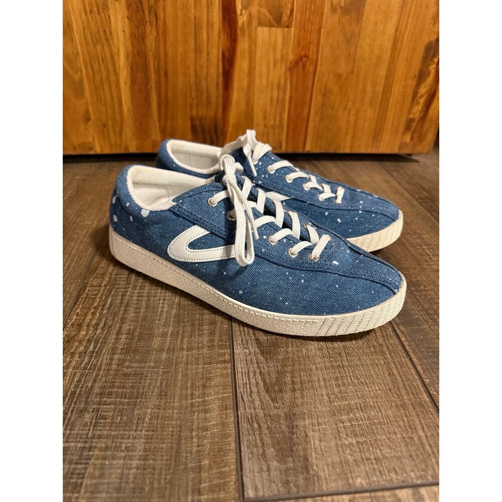 Tretorn Nylite Plus Sneakers Sz. 8.5 Paint Splattered Denim